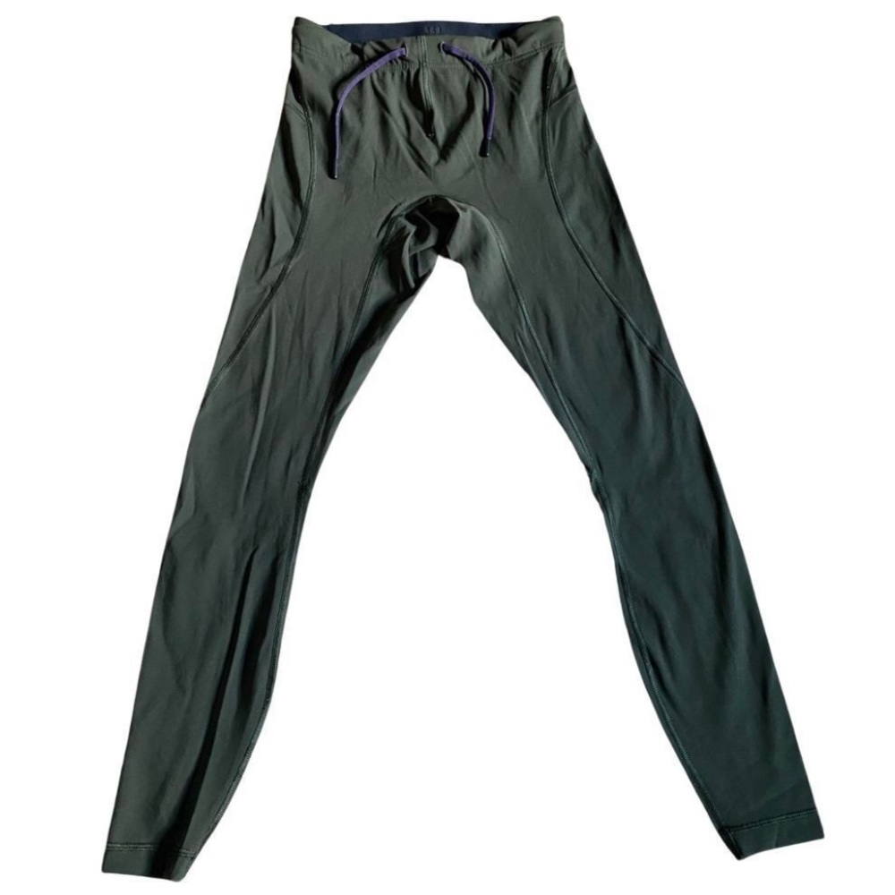 Olive green lululemon workout tights